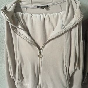 Cream Zip-Up Hoodie